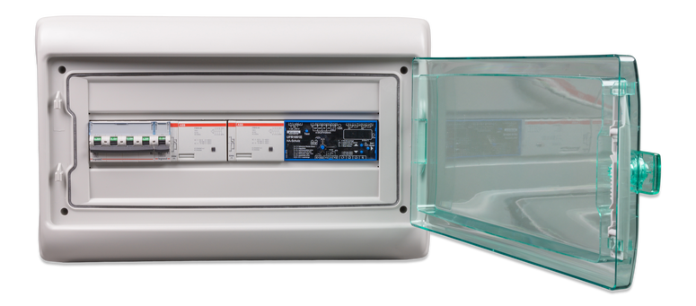 Victron Anti-Islanding Box 63A Single And Three Phase shown in angle view