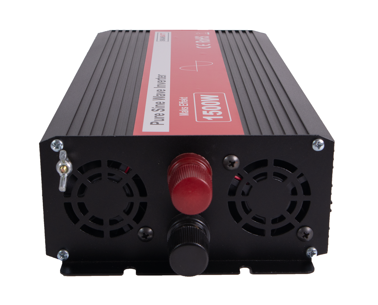Skanbatt Inverter 12V 1500W Ren Sinus M/Kablet Fjernkontroll shown in angle view