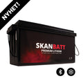 SKANBATT Premium Lithium - 12V 200Ah 200A BMS - Bluetooth - Heat - 502x187x242mm - 8 Års garanti