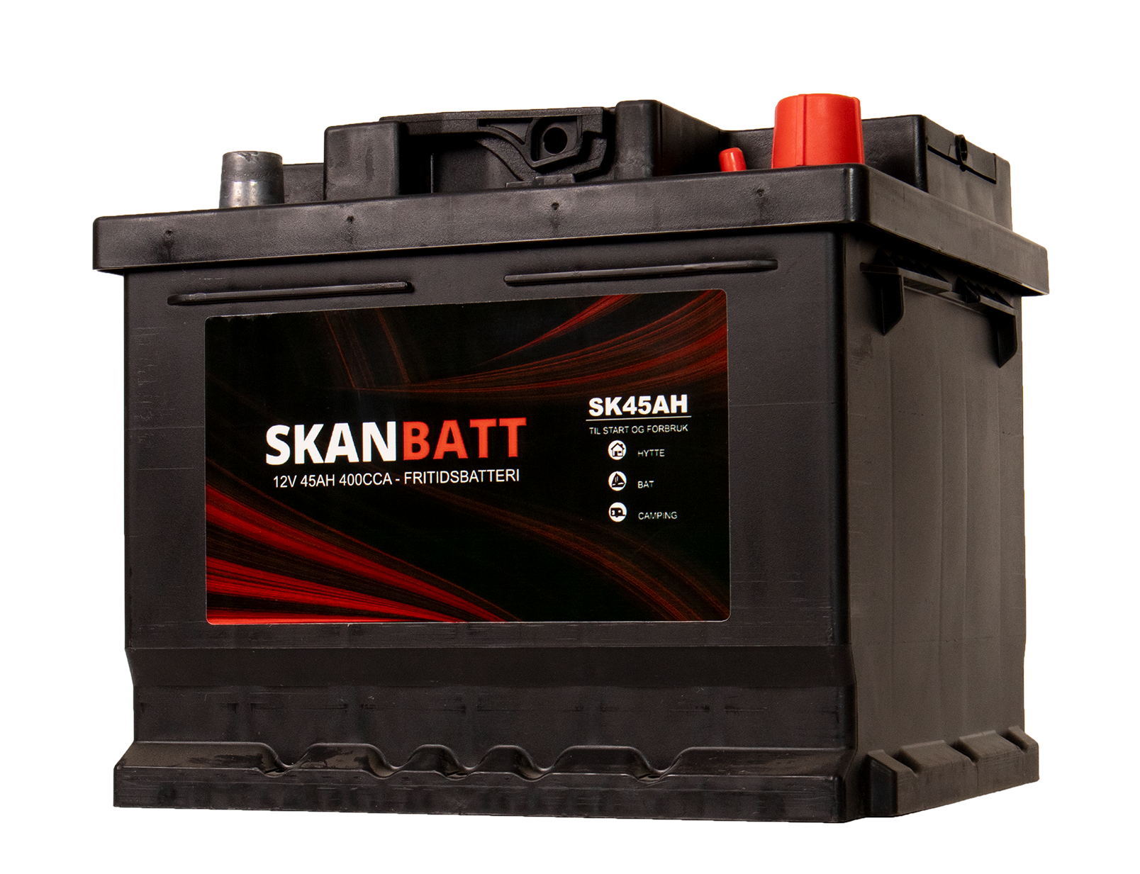 Skanbatt Fritidsbatteri 12V 45Ah 400Cca +Høyre shown in detail view
