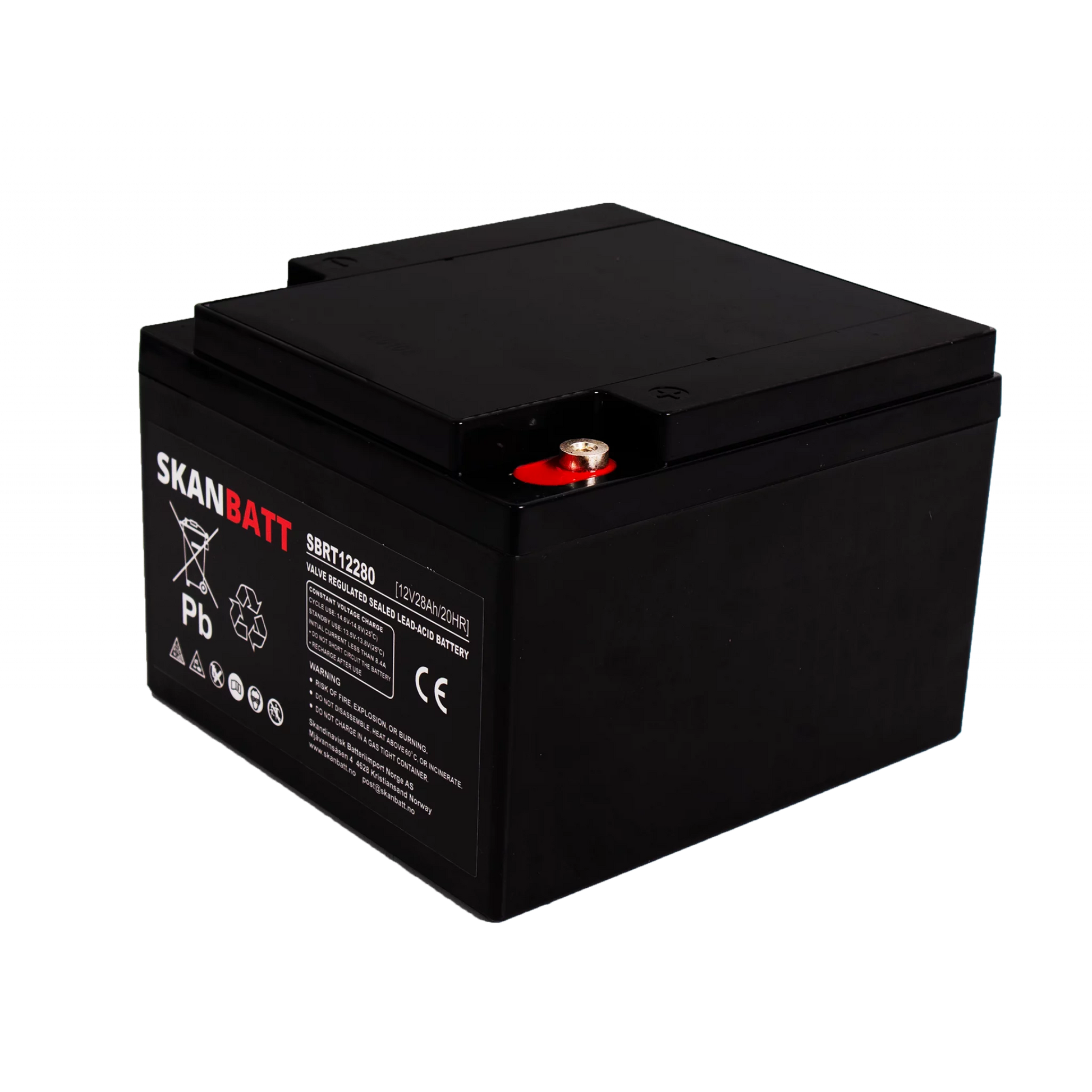 RITAR AGM Batteri 12V 28AH (166x175x125mm) M5