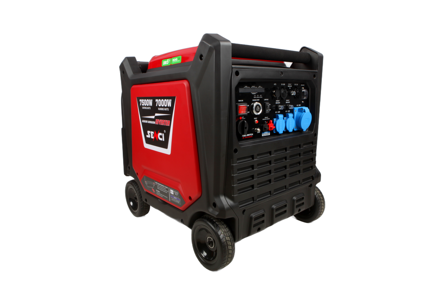 Senci Sc8000I Inverter Aggregat - Bensin - Max 7500W - Ats - Elektrisk Start - inkl. klargjøring shown in detail view