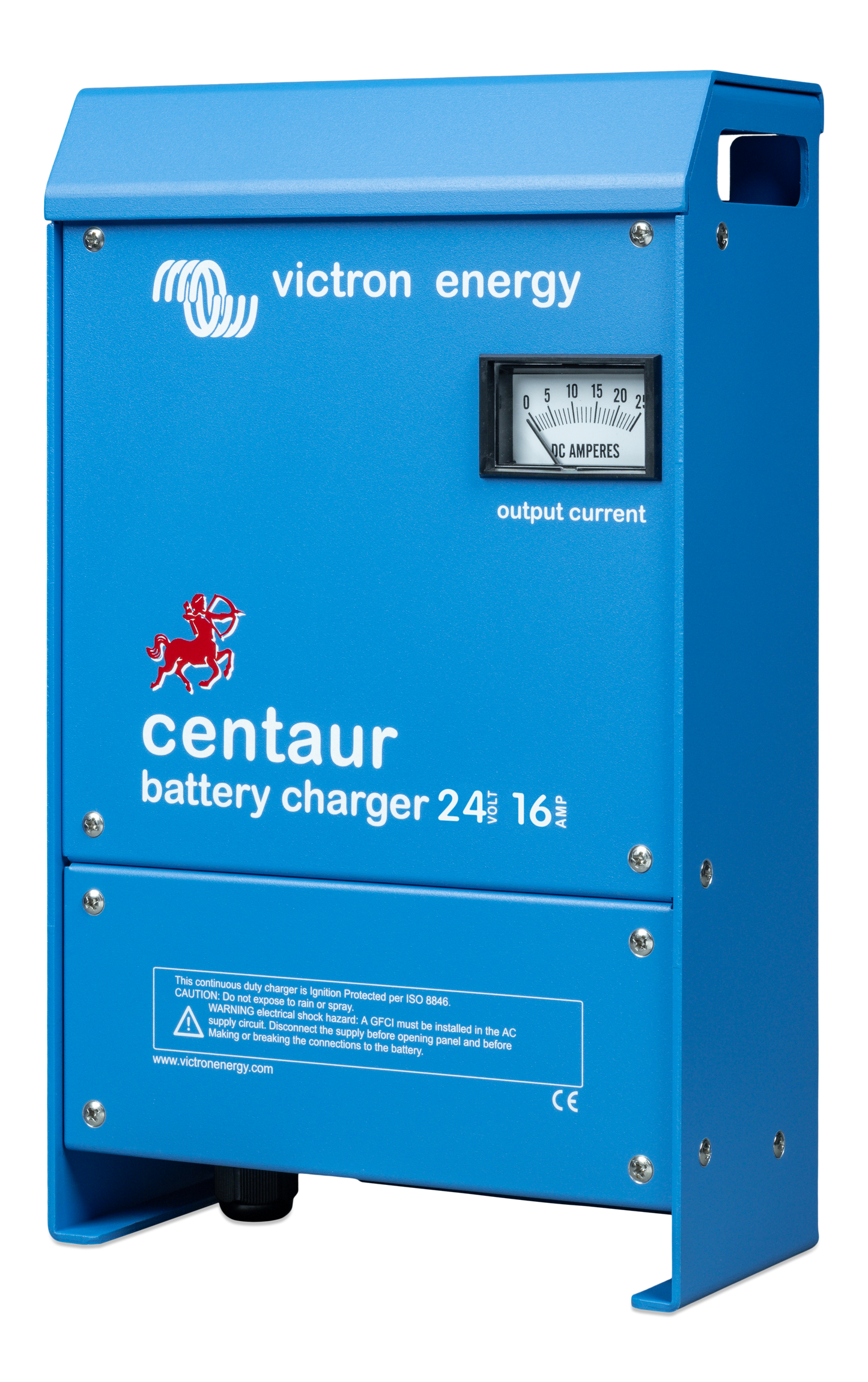 Victron Centaur Batterilader 24V 16A 3-Kanaler shown in detail view