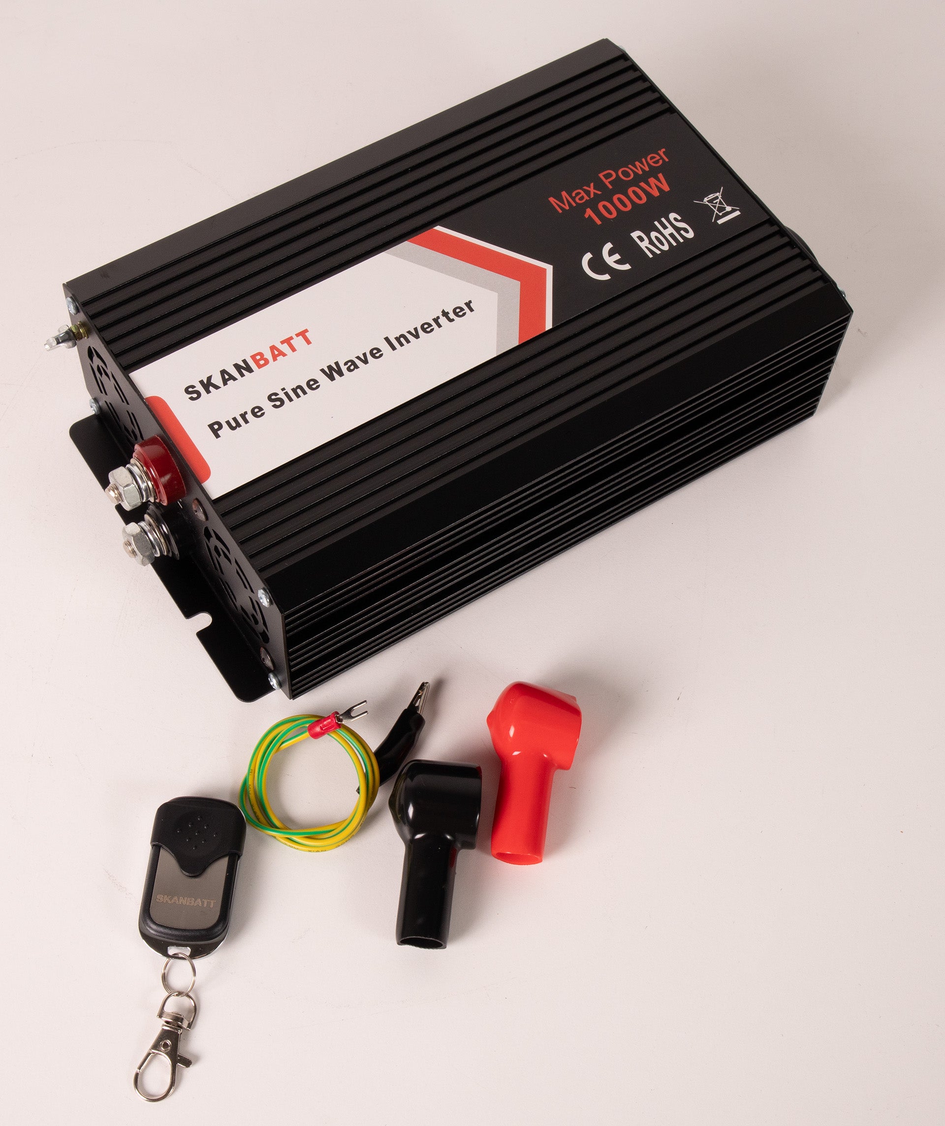 Skanbatt Inverter 24V 1000W (2000W) Ren Sinus M/Trådløs Fjernkontroll shown in product view image 2