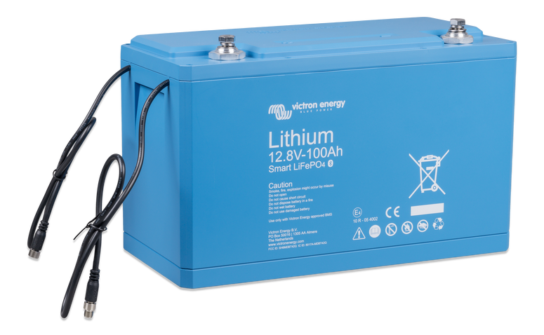Victron Lithium Battery 12,8V/100Ah Smart shown in angle view