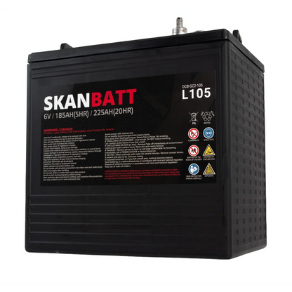 SKANBATT L105 Deep Cycle Batteri 6V 225Ah (264x181x276mm)