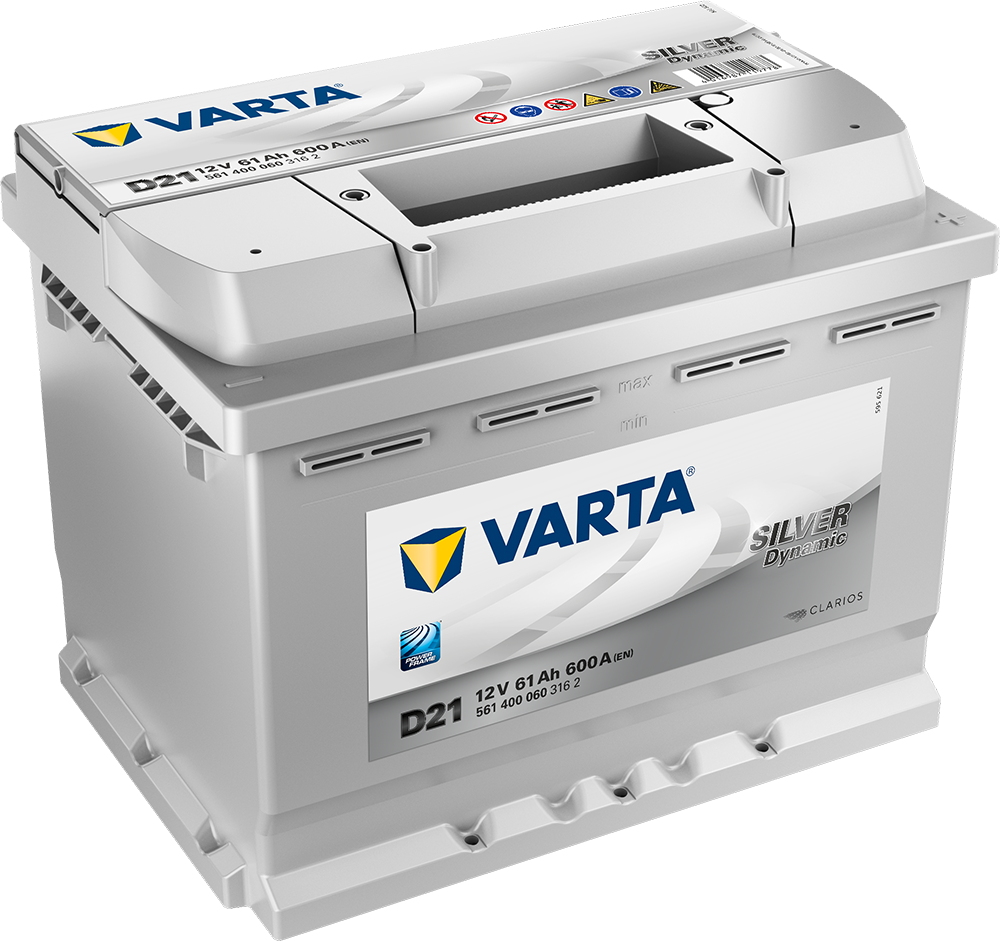Varta Silver Dynamic Batteri 12V 61Ah 600Cca +Høyre D21 shown in product view