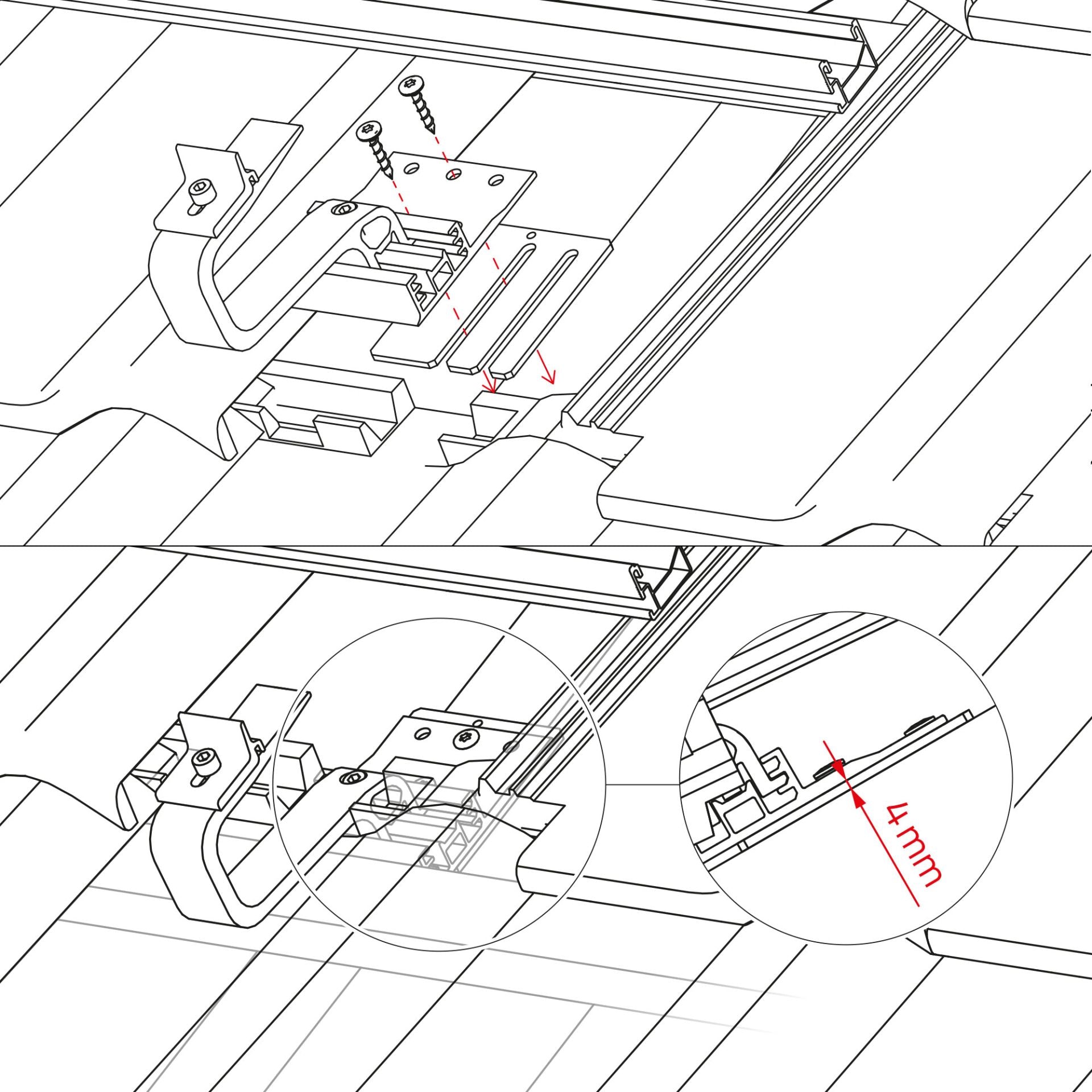 K2 Roof Hook Height Compensator 4 Mm shown in angle view
